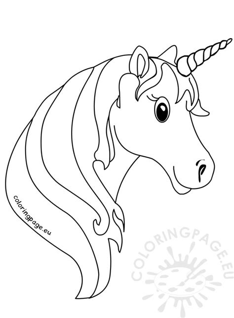 unicorn face coloring pages  kids coloring page