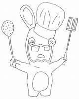 Rabbids Rabbid Invasion Raving Cooks Lapins Cretins 1076 Coloriages Morningkids sketch template