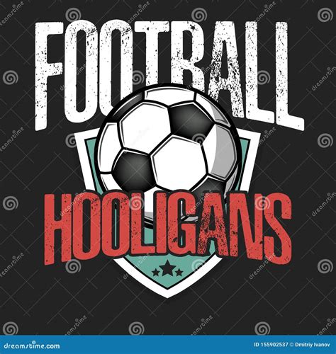 football logo football hooligans stock vector illustration  banner ball
