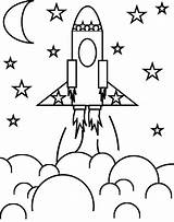 Coloring Pages Sheets Boyish Spaceship sketch template