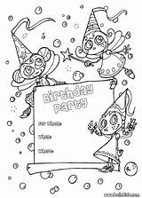 Coloring Birthday Pages Invitation Card Cards Party Fairy Printable Color Popular Happy Coloringhome sketch template