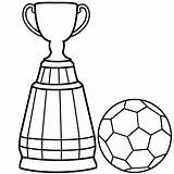 Soccer Coloring Ball Pages Cup Trophy Colouring Football Drawing Printable Print Soccerball Easy Kids Color Clipart Trophies Adults Getdrawings Library sketch template