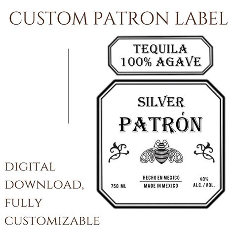 patron label template printable templates