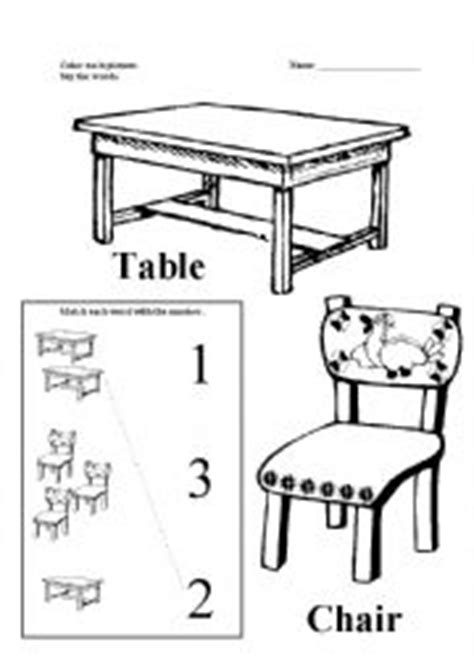 table chair esl worksheet  hodizzle