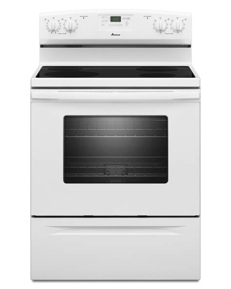 amana aerbaw  cu ft  cleaning electric range white sears outlet