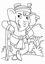 Ganesha Coloring Pages Hanuman Ganesh Kids Lord Sketch Standing Drawing Guard National Bala Sketches Color Rama Getdrawings Getcolorings Books Last sketch template