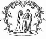 Gateau Maries Marriage Radieux Colorier Vers Premiers Polygamie sketch template