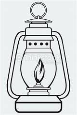 Old Lantern Clipart Fashioned Coloring Drawing Sketch Clipground Template sketch template