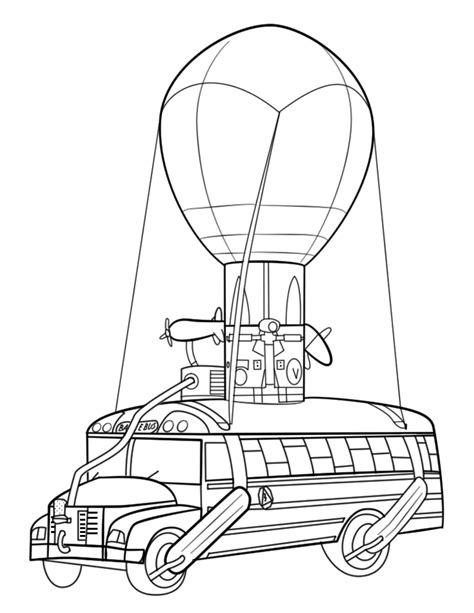 fortnite battle bus coloring page  printable coloring pages  kids