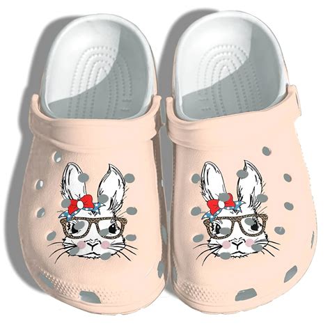 rabbit bunny crocs shoes cute rabbit happy easter day  etsy