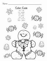 Christmas Kids Gingerbread Printable Man Color Code Activities Games Sight Coloring Words Carol Libs Mad Word Worksheets sketch template