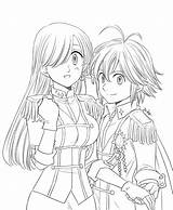 Sins Meliodas Pecados Capitales Nanatsu Taizai Ausmalbilder Siete Capitais Romance Liones Sete Animé Theblog sketch template