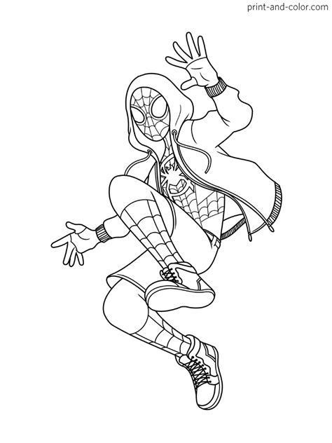 miles spiderman coloring pages