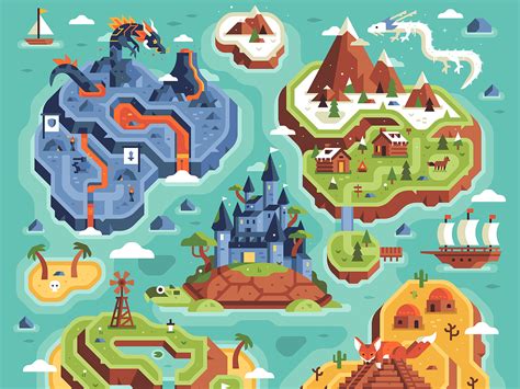 game level map designs themes templates  downloadable graphic elements  dribbble