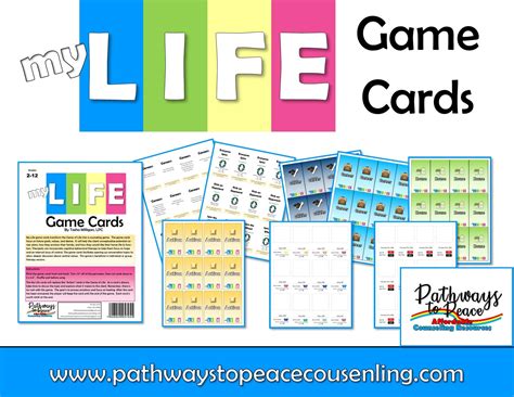 life game cards turn  game  life   counseling etsy