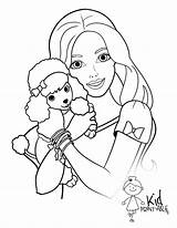 Barbie Coloring Pages Ken Drawing Easy Girls Face Print Kids Portrait Princess Cartoon Printable Puppy Color Dolls Getcolorings Getdrawings Excellent sketch template