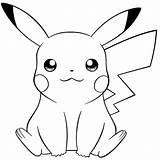 Pikachu Colorear sketch template