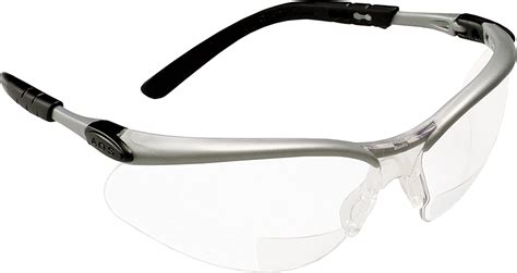 3m Reader 2 5 Diopter Safety Glasses Silver Black Frame Clear Lens