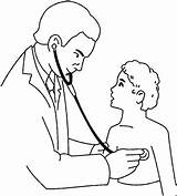 Doktor Doctors Stethoscope Physician Examining Malvorlage Biohazard Ausmalbild Medizin sketch template