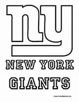 Giants York Coloring Pages Football Sports Nfl Raiders Oakland Teams Template Colormegood sketch template