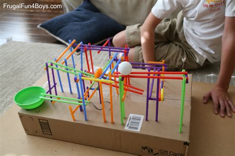 engineering project  kids build  straw roller coaster frugal