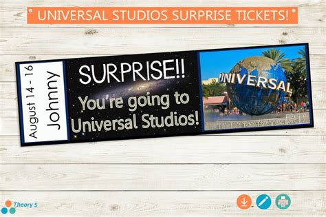 universal studios surprise trip reveal  adobe etsy