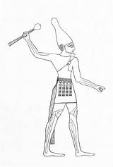 Narmer King Figure Smiting Enemy Drawn sketch template