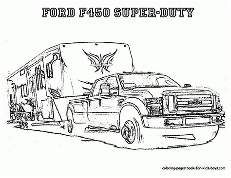 truck  horse trailer coloring pages