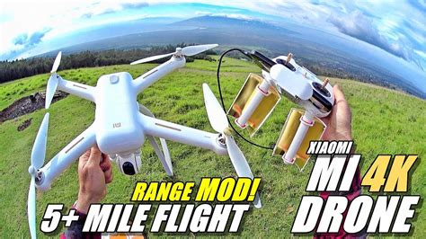 xiaomi mi drone  easy range mod range test  mile flight youtube