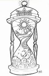 Hourglass Reloj Sheets Mandalas Sanduhr Mandala Ampulheta Colorare Zandloper Diferentes Tatuagem Clessidra Tatuar Nacht Hippie Abstractos Geniales Lua Kunstdruck Ampulhetas sketch template