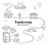 Route Travel Sketch Vector Concept Freepik sketch template