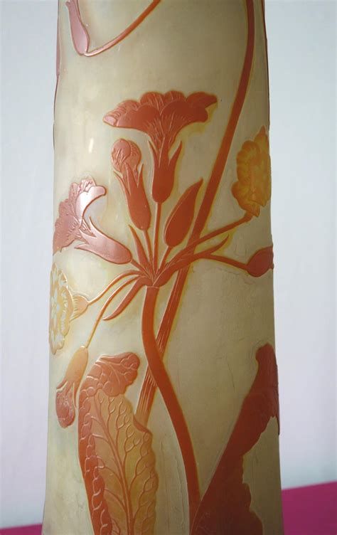 Emile Gallé Art Nouveau French Cameo Glass Umbels Vase