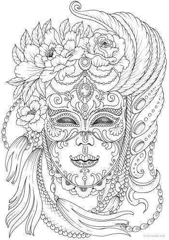 gorgeous mask favoreads coloring club
