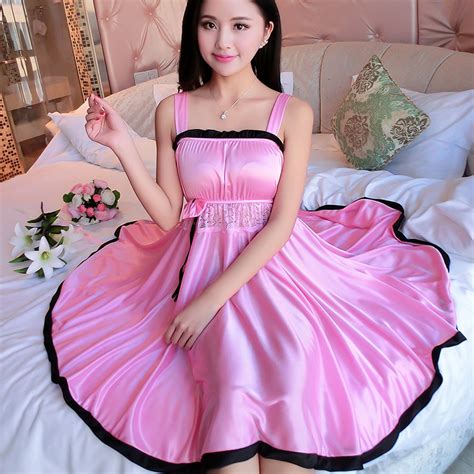 Buy Ladies Sexy Silk Satin Night Dress Sleeveless