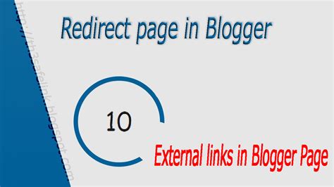 create  redirect page   external links