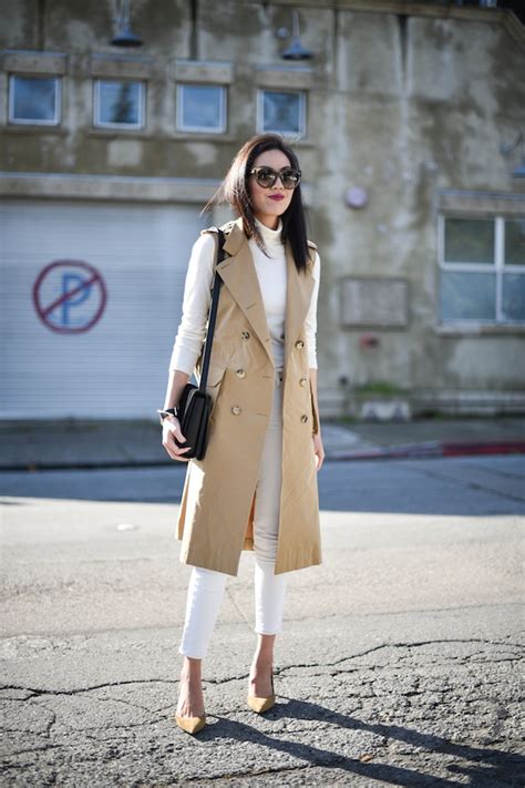 trendy sleeveless coat outfit ideas