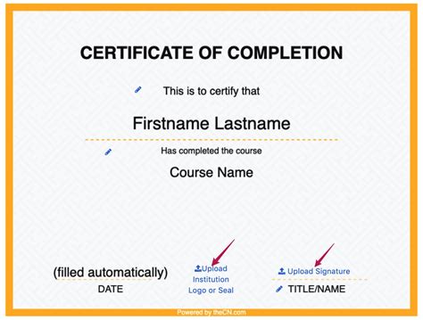 completion certificate admin  instructor guide