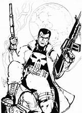 Punisher Marvel Coloring Pages Dessin Fr Coloriage Heroes sketch template