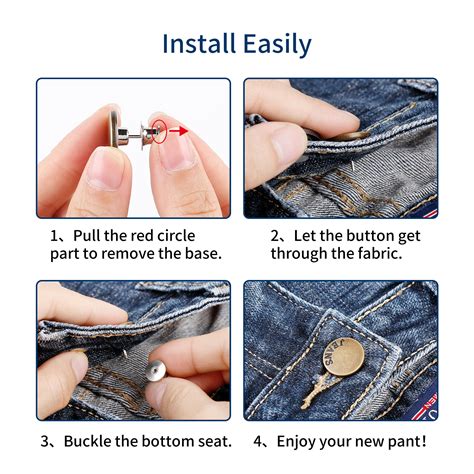 upgraded  pcs perfect fit instant button kaqulec buttons pins  jeans pant buttons