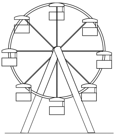 printable ferris wheel coloring page  printable coloring pages