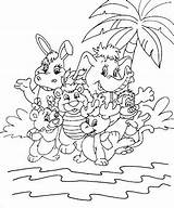Coloring Pages Wuzzles Cute Cartoon Animals Kids Sheets Books Poochie Cartoons sketch template