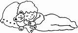 Sleeping Clipart Boy Coloring Clipartbest Credit Larger sketch template