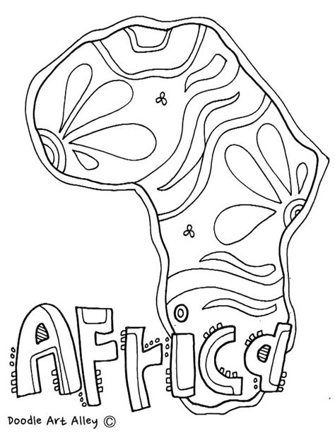 africa coloring page images