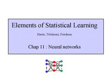 elements  statistical learning hastie tibshirani friedman
