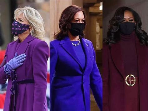 biden inauguration why did us vice president kamala harris wear purple