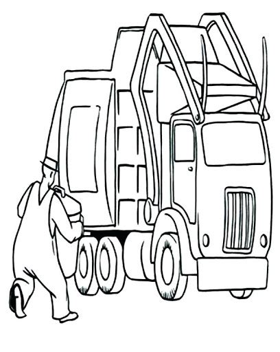 coloring pages garbage truck coloring pages printable