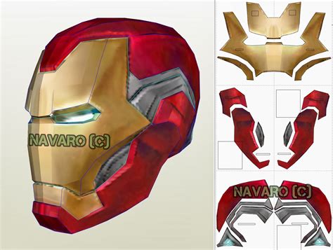 iron man helmet mark  eva foam pattern pepakura file endgame