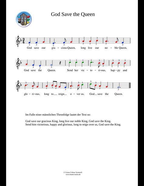 God Save The Queen Sheet Music For Guitar Download Free In Pdf Or Midi