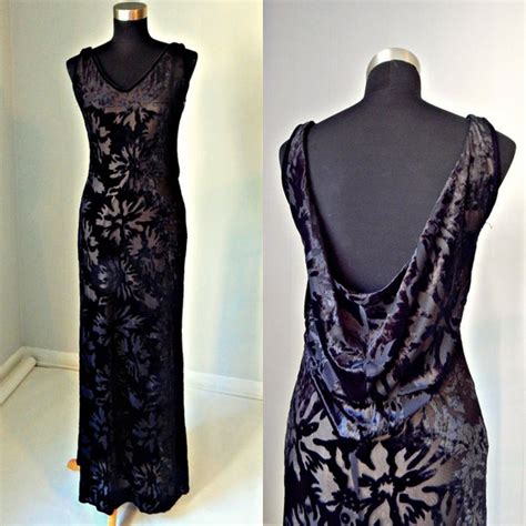 sale 25 off vintage tadashi evening gown black sheer