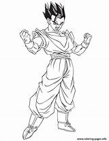 Coloring Pages Buu Kid Dbz Popular Gohan sketch template